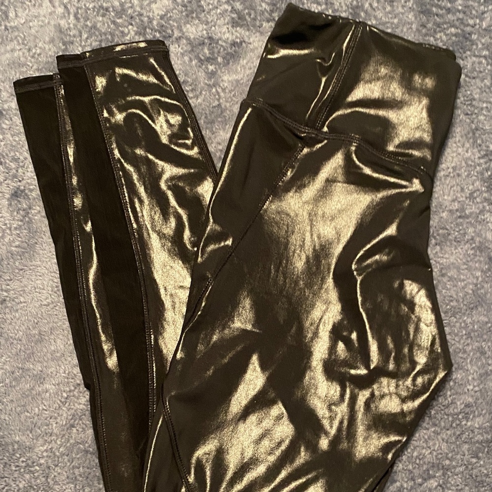 Fabletics Metallic Black Leggings